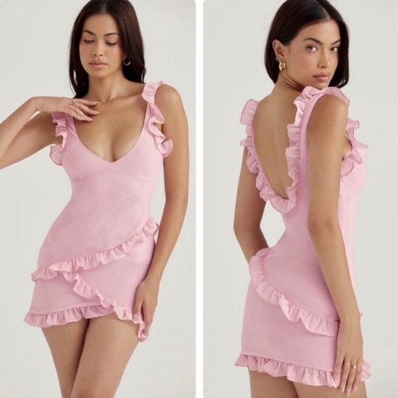 House of CB Dresses & Skirts - House of CB Pink Ruffle Mini Dress
